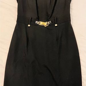 Black Dress with gold details and Zipper